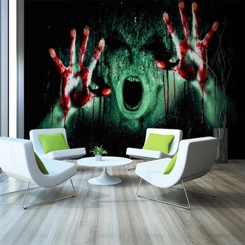 Personalizado Mural De Papel Pintado Esqueleto Fantasma Zombie Horror Picture De La Serie De Fondo De La Pintura De La Pared