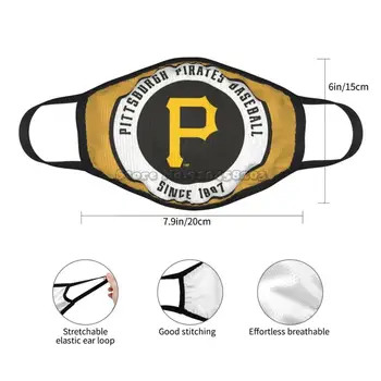 Los Piratas De Pittsburgh Anti Polvo Reutilizables De Bricolaje De La Máscara De La Cara Del Logotipo De La Ciudad