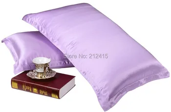 Pura seda funda de almohada almohada oxford caso de almohadas sham envío gratuito estándar con cama king size teñido de muchos colores