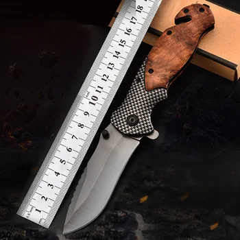 Plegable cuchillo táctico cuchillo de supervivencia caza camping cuchillo 5CR13MOV de alta dureza 57HRC hoja Multi herramientas cuchillos de bolsillo