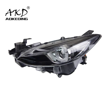 AKD Car Styling para Mazda 3 Faros-2016 el Mazda3 Axela LED de los Faros LED DRL Hid faros Ojo de Angel Bi Xenón Accesorios