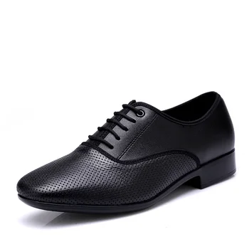 Ventilar los Hombres Modernos Zapatos de Baile Plana Transpirable Zapatos de Cuero de los Hombres sSquare Danza Modo Cómodo de Baile Zapatos de la Zapatilla de deporte GB