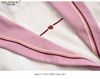 Rosa y Blanco Japonés, Uniforme de Colegiala Traje de Cosplay JK Uniformes Trajes de Marinero Suave Hermana de Kansai Solapa Puro Estudiantes de sexo Femenino