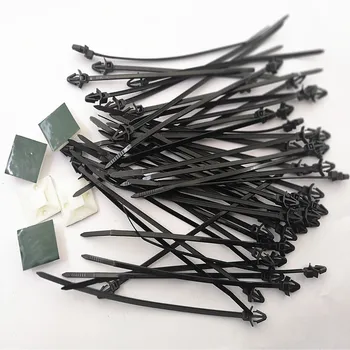 ( 100PCS / 500PCS ) 3x100mm Empuje Monte Ataduras de cables de nylon tornillo de empuje de montaje cable de lazo de cinta de amarre de la banda de envolver P02010