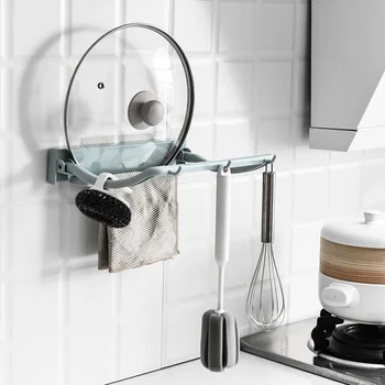 Wonderlife es libre de perforado para colgar en pared aseo aseo de cuenca para recoger el cuarto de baño estante del baño de lavado de la máquina de bastidor.