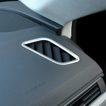 Coche de Estilo de la salida de Aire de la Decoración de la Tapa del Armazón de Recorte de flejes de Acero Inoxidable 2pcs Para Audi A4 B9 2017-2019 Interior de Accesorios de Automóviles