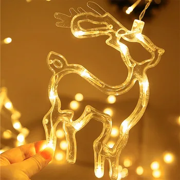 Luces de navidad Led de la Cortina de 300 cm de Luz Guirnalda de Estrellas, Campanas de Decoración para el Hogar 220V guirnaldas de Luces al aire libre/Interiores de Navidad de la Cadena de la Luz