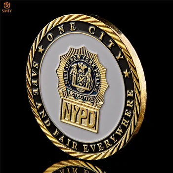 Estados UNIDOS Nueva York Orgullosos de Sacrificio Guerrero de la Policía Soldado Héroe de la Libertad de Águila de Oro NOS plantean el Reto de la Moneda Conmemorativa de la Decoración de Regalo