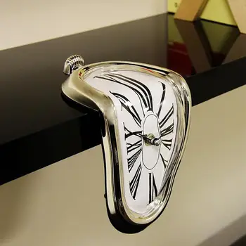 Creativo Surrealista Derretido Trenzado Número Romano de la Pared de la Casa de Estilo Increíble Salvador Reloj de Pared de la Decoración del Surrealismo de Dalí Reloj de Regalo G0F1