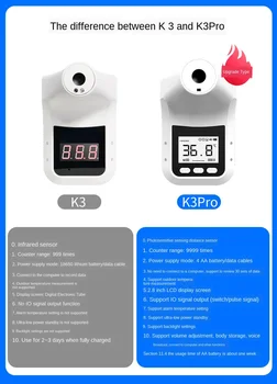 K3-Pro de Montaje en Pared LCD Digital Termómetro Infrarrojo Sin Contacto de la Alta Precisión Termómetro de Frente de la Oficina en Casa de Temperatura