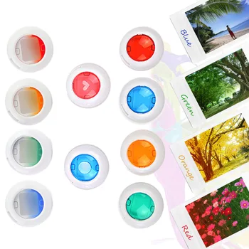 Besegad 10PCS variedad de Colores de Cerca el Color de la Lente de Filtro Establecido para Fujifilm Instax Mini 8 8 9 7 kt Instantáneo de Cámara de Película de Gadgets