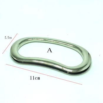4.5 pulgadas (diámetro Interior) de Níquel Oro Ovalada de metal bolso de la manija oval corte de la bolsa de asas