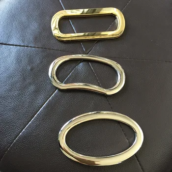 4.5 pulgadas (diámetro Interior) de Níquel Oro Ovalada de metal bolso de la manija oval corte de la bolsa de asas