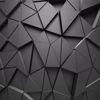 Moderno Creativo 3D Abstracto Geométrico Triángulo Gris Gran Mural 3D papel pintado de la Sala de TV de la Pared Decoración del Hogar de la Pared de Tela 3D Fresco