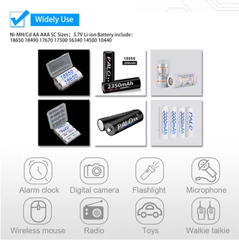 12 ranuras Inteligente LCD de la Batería Cargador para baterías Recargables de 1.2 V NI-HM AA AAA 3.7 V 18650 14500 18500 de la Batería cargador de la batería