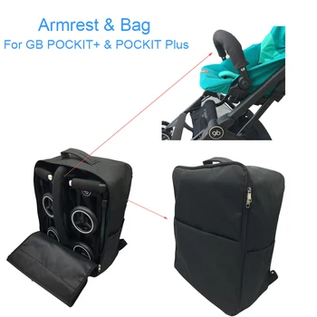 Cochecito de bebé accesorios bolsa de Viaje y apoyabrazos para GB pockit plus mochila bolsa de Almacenamiento para Goodbaby Pockit+（no para toda la ciudad)