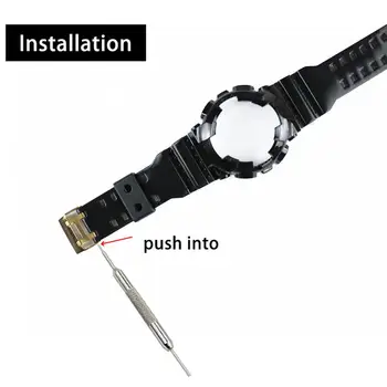 2Pcs Ver los accesorios de resina correa de bucle para Casio G-SHOCK reloj de la correa de 18mm20mm22mm24mm impermeable correa de caucho anillo anillo móvil
