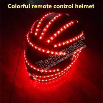 LIBRE de colores Led luminiscencia de control remoto Recargable RGB Luminiscentes casco de la Realización de utilería mascara de Conejo Bar Discoteca con KARAOKE