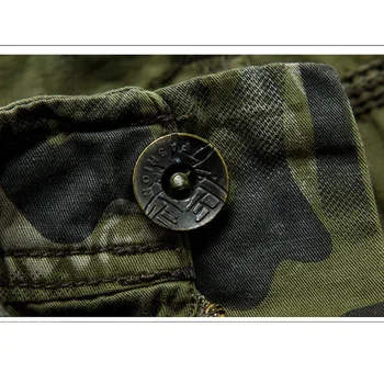 Marca Casual de Carga Cortos de los Hombres 2018 Clásico Camuflaje Militar Corta de Algodón para Hombre de Pantalones Cortos de Verano con Múltiples Bolsillos, Cinturones de