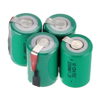 4 Piezas de Anmas Potencia de 1.2 V 4/5 SC Sub C 2200 mah Ni-CD baterías de nicd Sub C Baterías Recargables de Diferentes Colores