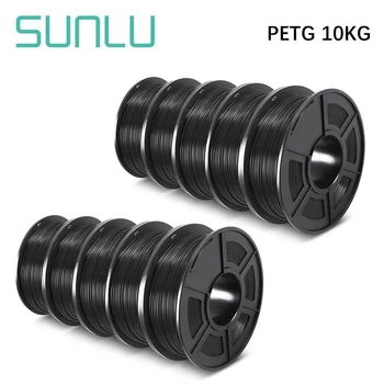 SUNLU PETG 10 Rollos de Filamento de la Impresora 3D petg 10 kg de filamento 1.75 mm de Diámetro Tolerancia de 0.02 mm Eco-friendly Material de Alta Dureza