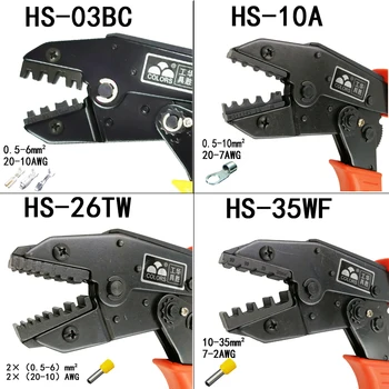 Kit multifuncional de trinquete crimpadora profesional de 0.5-35mm2 de alambre alicates HS-30J calmp electricista herramientas de mano