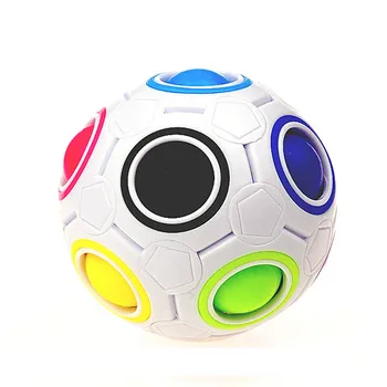 Juguetear Calmante para el Estrés Rainbow Magic Ball Cubo de Plástico Giro de Rompecabezas Juguetes popit figet juguetes blandos антистресс simple hoyuelo