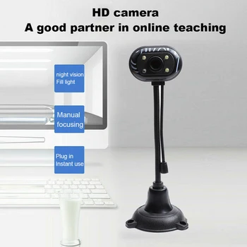1080p Webcam USB Cámaras Giratorias de cámara Web Incorporada con Micrófono Para Ordenador PC Portátil de Vídeo de la Grabación de la Llamada en Vivo el Trabajo de Difusión de