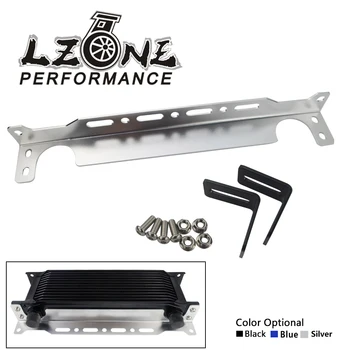 LZONE - Nuevo tipo Británico Universal Enfriador del Aceite del Motor Soporte de Montaje Kit de 2 mm de Espesor de Aluminio JR-OCB01