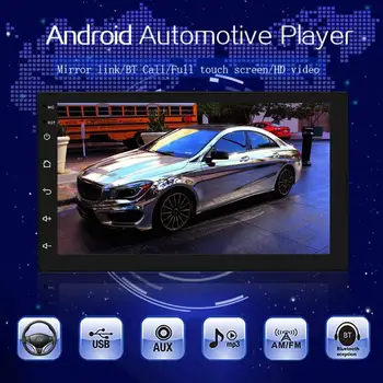 La Radio del coche Autoradio 2din de la Radio de Coche de 7 pulgadas Android 9.1 2 DIN Coche Estéreo GPS Navi WiFi Bluetooth FM del Coche de Audio de la Unidad principal