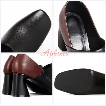 Aphixta 2020 6.5 Tacones de las Mujeres de las Bombas de la Moda Colorida Plaza Talón de Alta Calidad, Puntera Redonda Zapatos Nuevos Elegante de las Mujeres de las Bombas de Gran Tamaño
