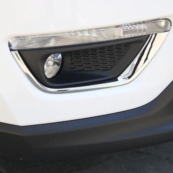 Sansour 2Pcs ABS Delantera de Niebla Lámpara de Luz de Tira de la Decoración en el Reborde Exterior Pegatinas Para Jeep Compass 2017 Hasta Car Styling