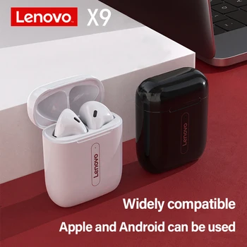 Lenovo QT81 X9 LP2 TWS Verdadero Inalámbrica Bluetooth 5.0 de Auriculares de Control Táctil Auriculares Estéreo HD hablando de una batería de 300mAh he05 número de