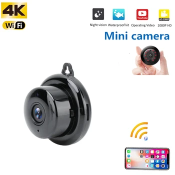 Casa WIFI cam V380 2.1 mm de la Lente 1080P minitarjeta Inalámbrica de WIFI de la Visión Nocturna Cámara IP Inteligente Auto Onvif de Monitor de Monitor de Bebé de Vigilancia