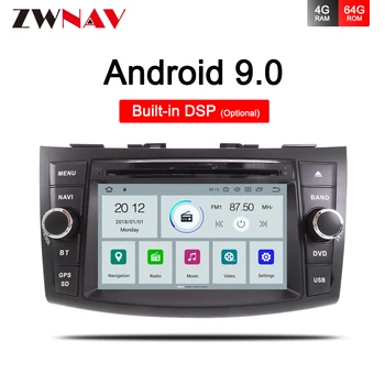 DSP IPS 4+64G Android 9.0 gps del coche 2 DIN reproductor de dvd Para SUZUKI Swift 2011+ gps de radio de audio estéreo de navegación en la pantalla de tipo de grabadora