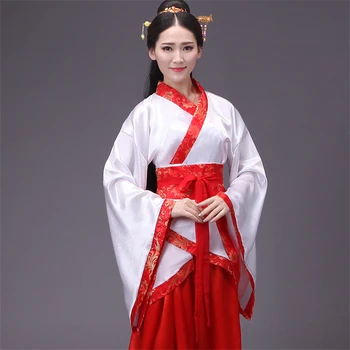 Chino Tradicional Hanfu Mujer Bordado de la Etapa de Rendimiento de los Trajes de Año Nuevo Tang Traje Chino Folklóricos Danza Traje para las Mujeres