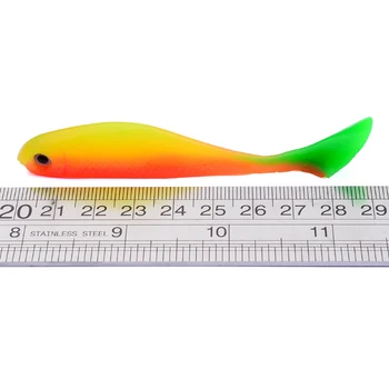 10PCS/pack PRO BEROS 88mm Suave Señuelos de Pesca Fácil Shiner Swimbaits de Silicona Suave Cebo de Doble Color de la Carpa Artificial Suave Señuelo