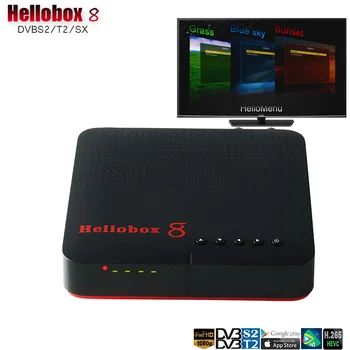 Hellobox 8 TV vía Satélite Receptor DVB-T2/S2 Receptor Set-Top Box Jugar En el Teléfono Móvil del Receptor de Apoyo H. 265 10Bit del Receptor