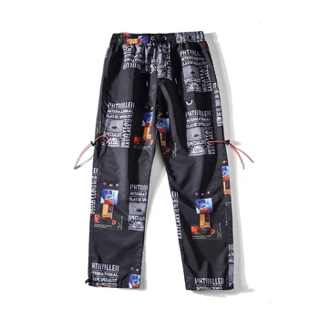 2019 Nueva Alta de la Calle de Moda Impresa de los Hombres de Carrito de los Pantalones de Hip Hop Homens Casual, Bermudas, Pantalones Harén pantalones de Chándal de Streetwear