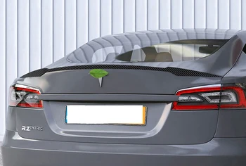 La Fibra de carbono en V Estilo de la Cajuela Ala Spoiler para el Tesla Model S Sedan 60 70 75 85 90 D P85D P90D P100D 2012 - 2019