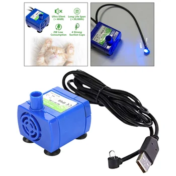 USB de la Bomba de Agua de Luz LED Gato del animal doméstico Fuente de Agua Accesorios de Motor de Repuesto para Gato Flores Beber del Agua de la taza del Dispensador