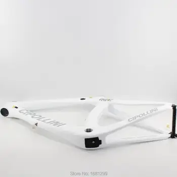 Nuevo blanco 700C bicicleta de Carretera T1100 brillante mate 3K completo de fibra de carbono del marco de la bicicleta de carbono horquilla+tija+pinza+auriculares barco Gratuito