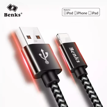 Benks Imf Cable Lightning Para iphone 5 5S 6 7 8 Plus X XS MAX XR 2.4 UN Rápido Cable de Carga Para iphone 11 Pro MAX ipad mini de Carga