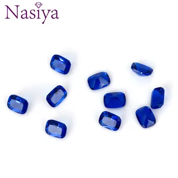 NASIYA 6*8 mm-10PCS Suelto de Piedras preciosas Creado Nano de Zafiro, Esmeralda, Topacio Azul Cielo Bastante Colorido de la piedra preciosa De la Joyería de BRICOLAJE
