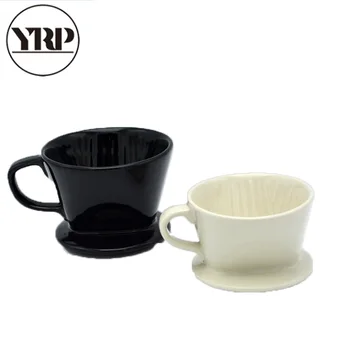 YRP Espresso V60 Café Dripper de Cerámica de Café por Goteo Taza del Filtro Reutilizable Filtros para Café Barista de elaboración de la Cerveza de la Copa Negro/Blanco