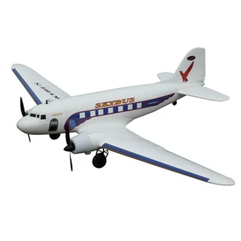Dynam DC-3 Skybus Principiante Blanco 1470mm Acrobático de la Envergadura de la OEP de dos Motores RC Modelo de UAV de Control Remoto Avión de la PNP Para el Niño de regalo