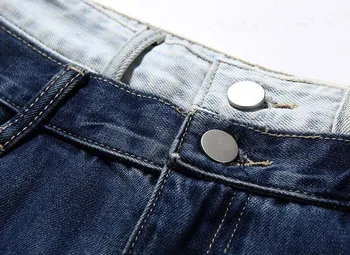 [EAM] de Cintura Alta del Color de Contraste de la Rebaba del Dril de algodón de Ancho de la Pierna de los Pantalones de la Nueva Loose Fit Pantalones de las Mujeres de Moda de la Marea de Primavera Verano 2021 1W322