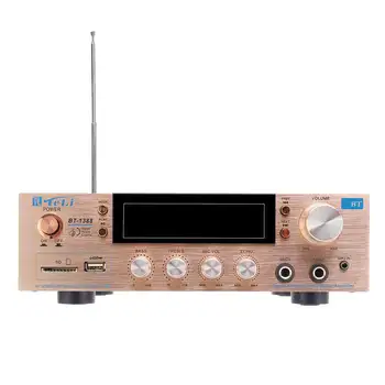 800W HIFI Canal 2 la Casa Bluetooth Estéreo Amplificador de Karaoke de Radio FM USB SD Poder de cine en Casa de Amplificadores con mando a distancia