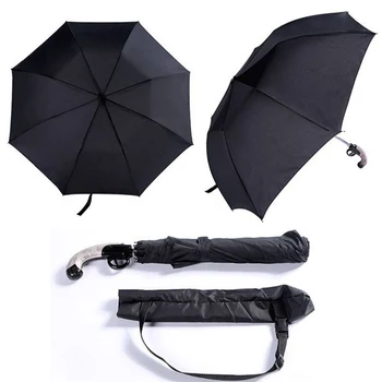 SAFEBET Clásica Pistola Paraguas Creativo Plegable Hombres Semi-automático UV Paraguas de la Lluvia de Revestimiento Negro Parasol Envío de la Gota