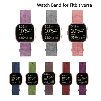 Para Fitbit Versa 2 Banda de Tela de Lona de Reemplazo de la Correa de Reloj de Pulsera de Fitbit Versa 1/2 Lite Smart correas de relojes Accesorios